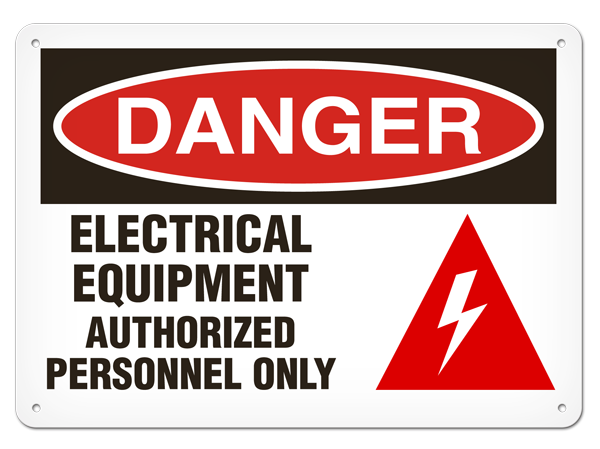 Cartello VSafety Signs Pericolo Attrezzature Elettriche Accesso Vietato 300x100 Mm - Autoadesivo - 5